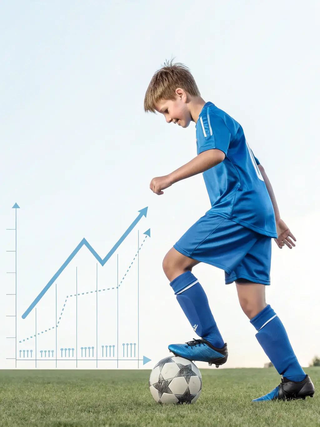 An icon illustrating individual skill development, such as a player practicing a specific technique or a graph showing improvement, highlighting the focus on personal growth at Pansdorf.